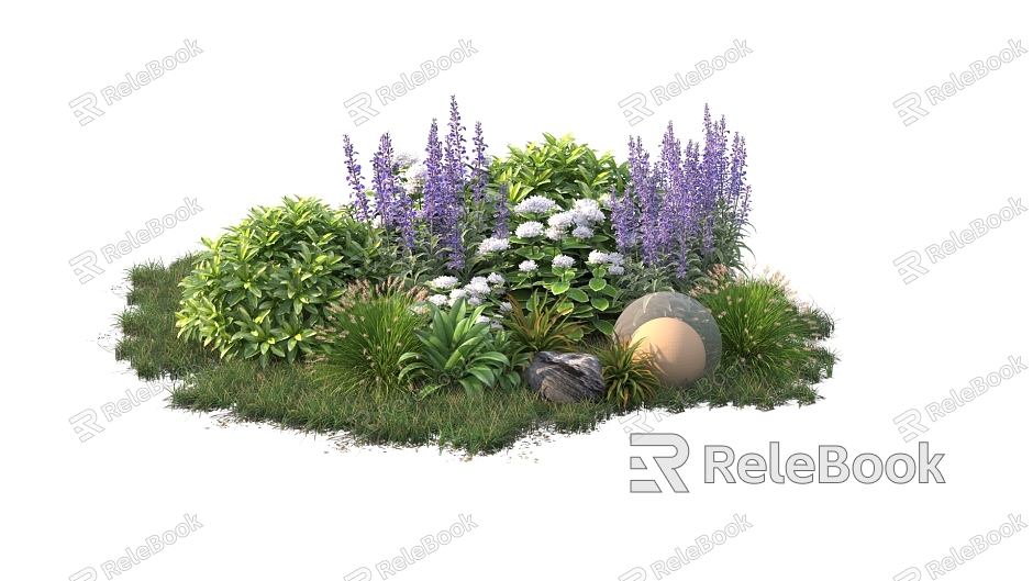 Shrub Plant Heap Landscape Green Plant model