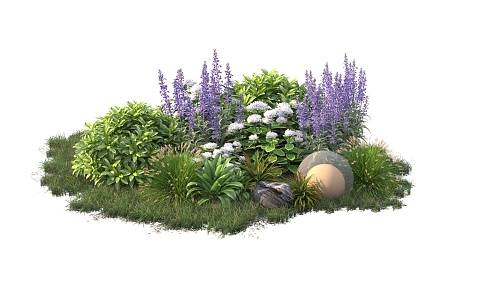 Shrub Plant Heap Landscape Green Plant 3d model