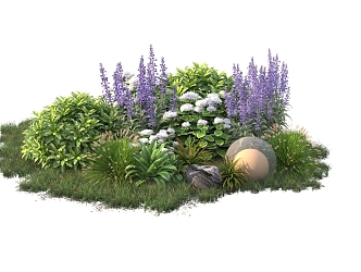 Shrub Plant Heap Landscape Green Plant 3d model