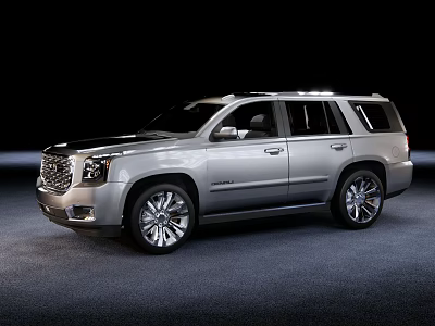 Silver Full Size SUV Exterior With Roof Rack Large Alloy Wheels And Sleek Lines 3d model