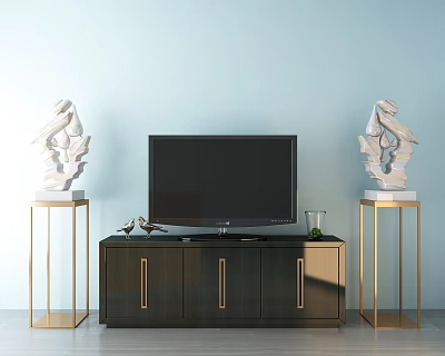 Modern TV Cabinet Decoration 3d model Modern TV Cabinet Decoration 3d model