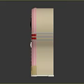 Heart Shaped Decorative Gate With Pink White Frame Red Interior And Golden Accents