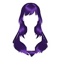 Fashionable Purple Long Hair Hairstyle for Women with Silky Smooth Texture