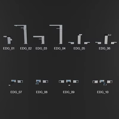 Various Water Faucet Models EDG Series Design Collection for Bathroom and Kitchen 3d model