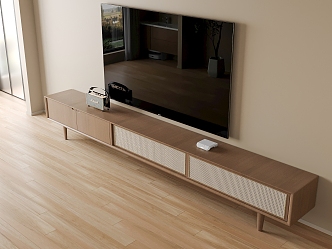 Modern TV Cabinet Combination Solid Wood TV Cabinet 3d model