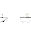Modern reception desk 3d model