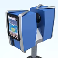 Public Facility Monitoring Blue Device On Tripod Stand For Public Area Measurement
