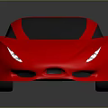 Red And Yellow Sleek Modern Sports Car With Streamlined Body Design