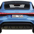 Blue Audi Electric Sedan With Sleek Body Modern Design And LED Headlights