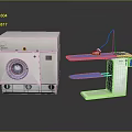 Modern Home Electronic Appliances Including Washing Machine And Steam Ironing Equipment Set