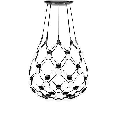 Unique Shaped Pendant Light With Modern Geometric Mesh Structure Design 3d model