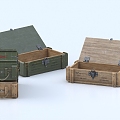 ammunition box weapon box box box wooden box 3d model