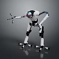 Industrial Robot Single Wheel Robot Double Wheel Robot Assistant Small Robot 3d model