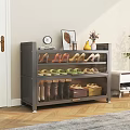 Modern Tall Large Capacity Shoe Cabinet With Clear Doors For Entryway Shoe Storage