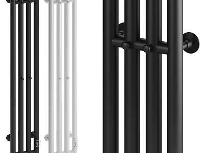 Modern Black and White Metal Door Handles for Home Interior Design Style 3d model