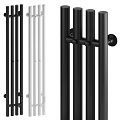 Modern Black and White Metal Door Handles for Home Interior Design Style