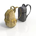 Stylish Yellow and Gray Backpacks for Daily Use with Adjustable Straps and Pockets