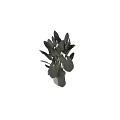 Lush Indoor Plant with Large Green Leaves in Light Gray Pot for Home Decor