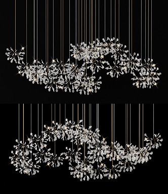 Modern Crystal Chandelier Art Crystal Chandelier 3d model