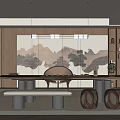 New Chinese Style Song Style Tea Room Study 3d model