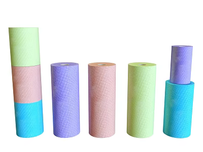 Medical Devices Colorful Bandage Rolls In Various Colors For Clinical Use 3d model