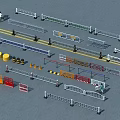 Various Types Of Safety Fences With Different Designs For Road And Construction