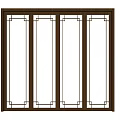 New Chinese-style sliding window glass window single window double window 3d model