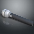 Professional Handheld Microphone With Silver Head And Black Handle For Stage Use