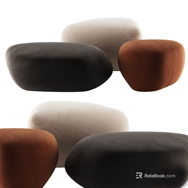 Comfortable Bean Bag Sofa in Multiple Colors for Modern Home Living Room Decor 3d model 