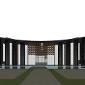 Modern Sales Office Architecture Exhibition Art Gallery Architecture 3d model