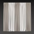 Beige Thick Curtains With Sheer Curtains For Window Modern Home Decor