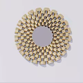 Modern Wall Decor With Geometric Circular Petal And Layered Rings Design 3d model