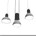 Modern Three Black And Silver Pendant Lights With Minimalist Stylish Design