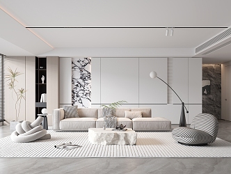 modern living room 3d model