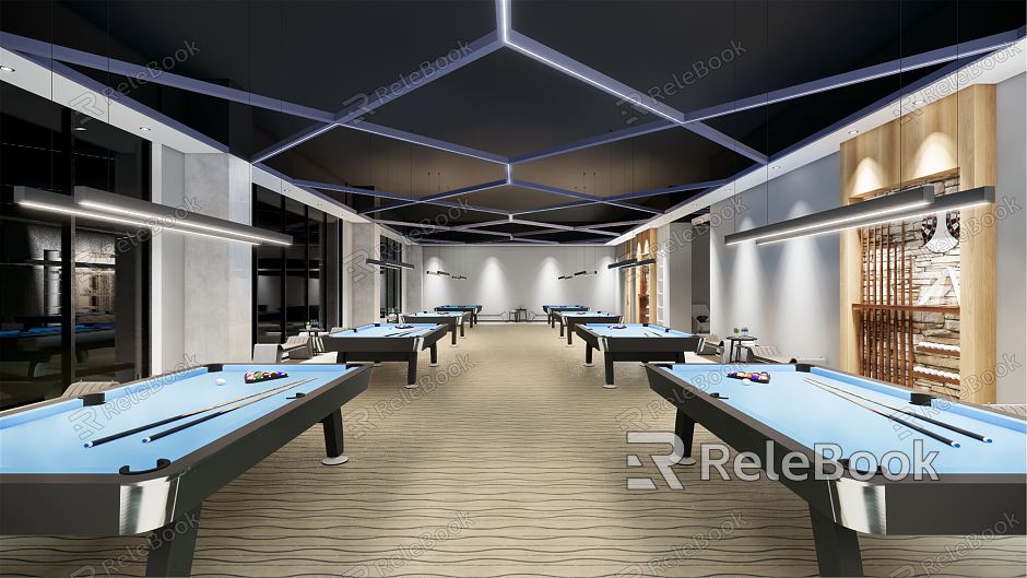 Modern Billiards Room Billiards Hall model