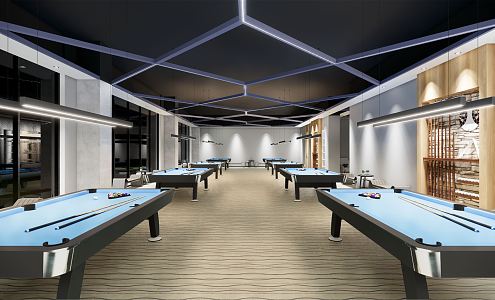 Modern Billiards Room Billiards Hall 3d model