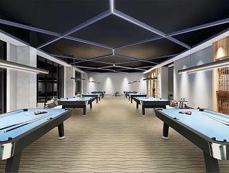 Modern Billiards Room Billiards Hall 3d model