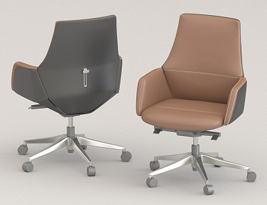 Rotating office chair leisure chair 3d model