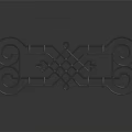 Decorative Metal Fence Design With Curved Lines Interlaced Lattice And Heart Motifs
