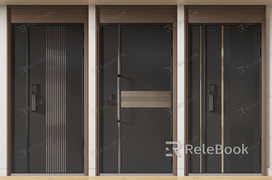 Modern child and mother door entrance door model