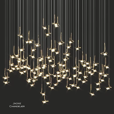modern chandelier catellani ith jackie chandelier 3d model