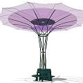 Modern Canopy Design With Umbrella Like Top And Metal Support Structure 3d model