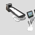 Modern Fitness Equipment Featuring Standing Smart Screens and FitnessPro15 Treadmill with Digital Displays