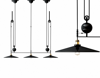 Industrial LOFT chandelier 3d model