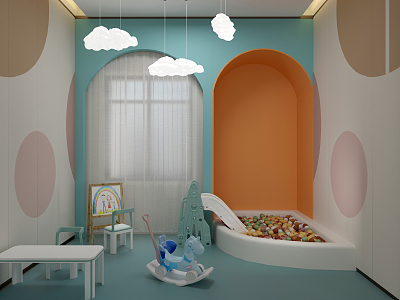 Children's Entertainment Room Modern Entertainment Room 3d model