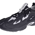 Black and White Lace Up Streamlined Sneakers With Thick Sole And Sporty Design
