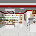 Bright Modern Specialty Store Interior With Product Shelves And Front Counter
