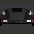 Futuristic Concept Car with Gray Body Red Accents and Dream Night Lettering