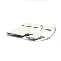 Two Modern White Outdoor Lounge Chairs With Metal Frame And Comfortable Design