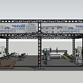 Tsugami Exhibition Booth Structure With Interior Furniture Plants And Display Equipment